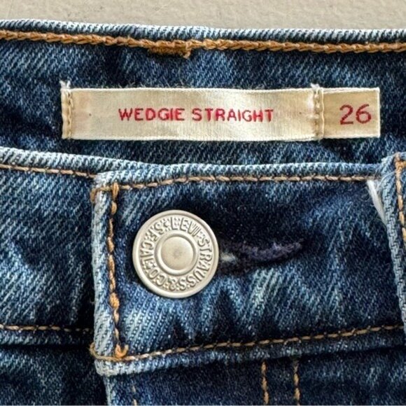 Levi's Premium Wedgie Straight Cropped denim jeansSize 26 - Picture 5 of 9
